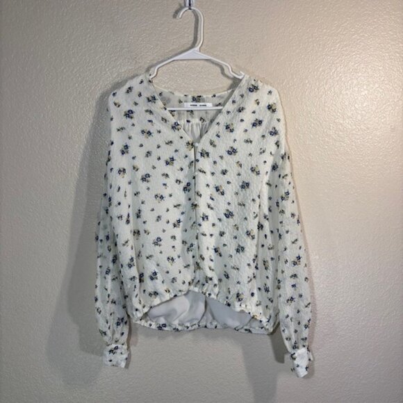 Samsoe Samsoe Top Womens Small Blouse Jetta Floral Long Sleeve Button BOHO - Picture 1 of 5